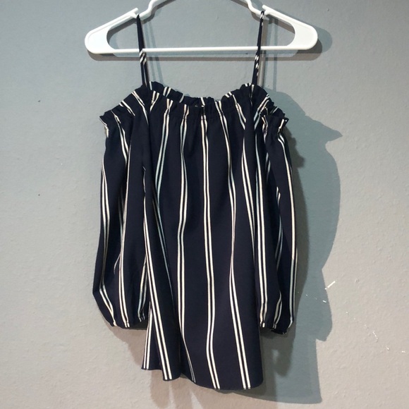 Off the shoulder striped top - Picture 2 of 2